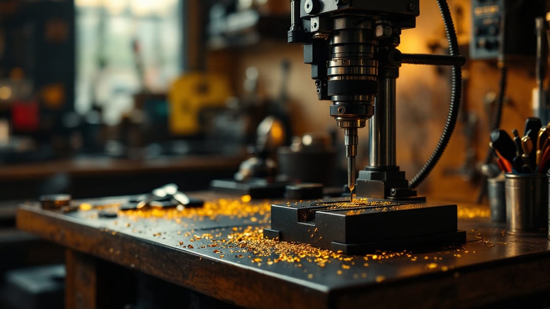 Máquina cortadora de llaves trabajando una llave automotriz en taller de cerrajería en Cleburne